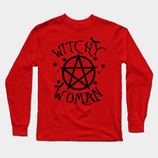 Witchy Woman T-Shirt Long Sleeve T-Shirt by CreatingChaos